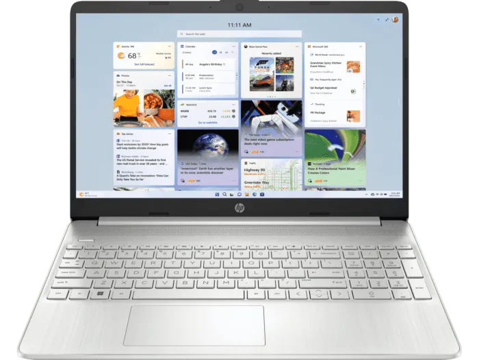 HP Notebook 15 S, Silver laptop, Intel Core i5 12Th Gen 4.4Ghz, 8Gb Ram, 512gb M2 SSD, 15.6" Full HD Display, Win 11 Pro, Office Pro 2021, Fingerprint Backlit Keyboard