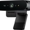 Logitech Brio 4K Webcam, Ultra 4K HD Video Calling, Noise-Canceling mic, HD Auto Light Correction, Wide Field of View, Works with Microsoft Teams, Zoom, Google Voice, PC/Mac/Laptop/Macbook/Tablet