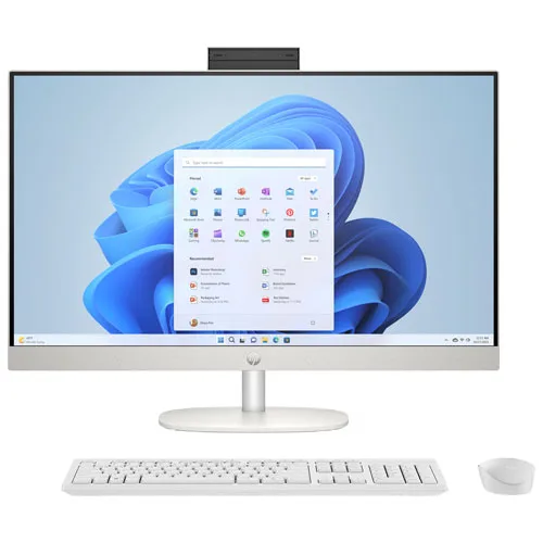 HP All-in-One 27, Intel Core Ultra 7 155U, 27inch (68.6 cm), FHD,IPS,Three-Sided Micro-Edge, Anti-Glare,300 nits,16 GB DDR5,512 SSD,Windows 11,MSO21,Shell White,6.72kg,27-cr1007in