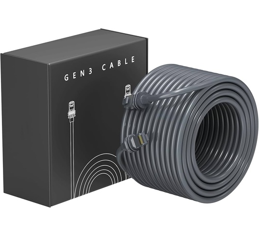 Starlink gen 3 Cable,75ft/23m Replacement Cable for starlink V3,Standard Actuated Star Link Cord Accessories,SL ethernet Cable -Gray - Image 3