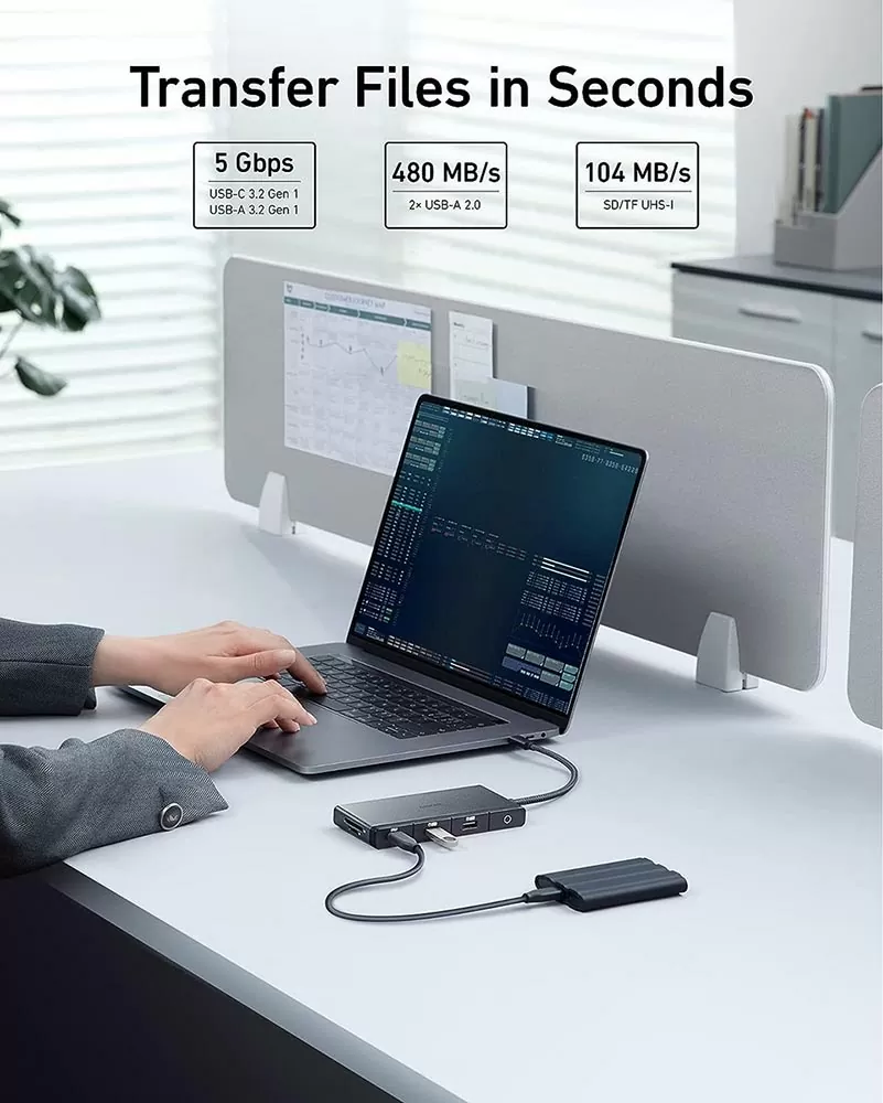 Anker 552 USB-C Hub (9-in-1, 4K HDMI) – A8373H11 – Grey - Image 2