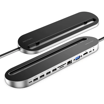 Vention Type C to Multi-Function 12 IN 1 Docking Station (VEN-THEBC)