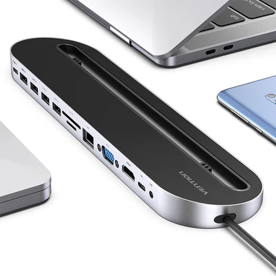 Vention Type C to Multi-Function 12 IN 1 Docking Station (VEN-THEBC) - Image 2