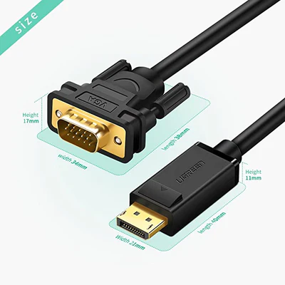 UGREEN DisplayPort Male To Male VGA Video Cable (DP105) - Image 3