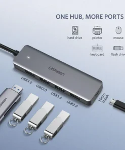 Alternative view of UGREEN USB 3.0 A 4 Ports HUB – CR113