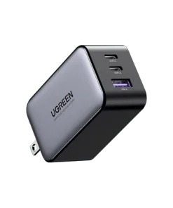 Ugreen Nexode 65W USB C GaN Charger-3 Ports Wall Charger (CD306) -Fast Charger Block, Compact Foldable Charger