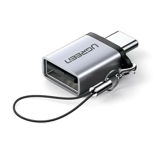 UGREEN Type C to USB 3.0 A Adapter Cable with Lanyard (Space Gray)