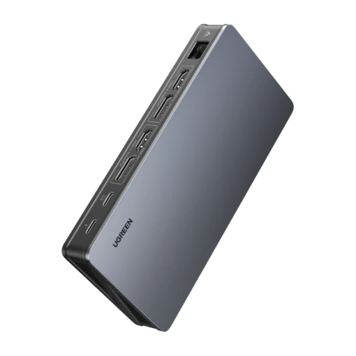 Ugreen 9-in-1 USB-C Multifunction Adapter, USB-C to USB 3.2 ( 2 Port) + USB-C3.2 ( 1 Port) + 4K HDMI ( 2 Port) + DP ( 2 port) + RJ45 Gigabit + PD port Converter
