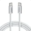 Anker Zolo USB-C to USB-C Cable (6ft, 240W, Braided, Dirt Resistant) – A8060H22 – White